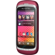 Красно-розовый телефон Alcatel One Touch 818 (Лыткарино)